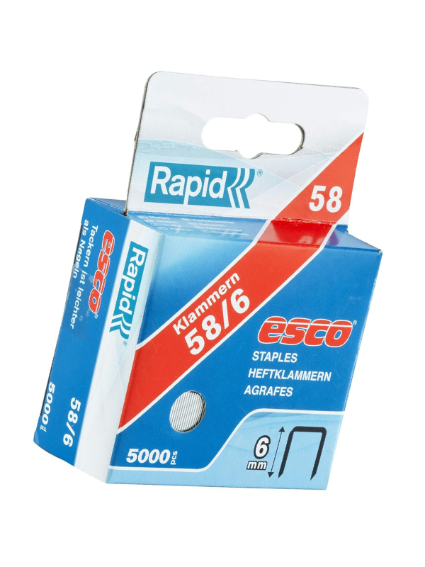 Rapid ESCO 58/6 mm Fine Wire Staples, 5000 Pieces - Image 3