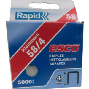 Rapid ESCO 58/4 mm Fine Wire Staples, 5000 Pieces