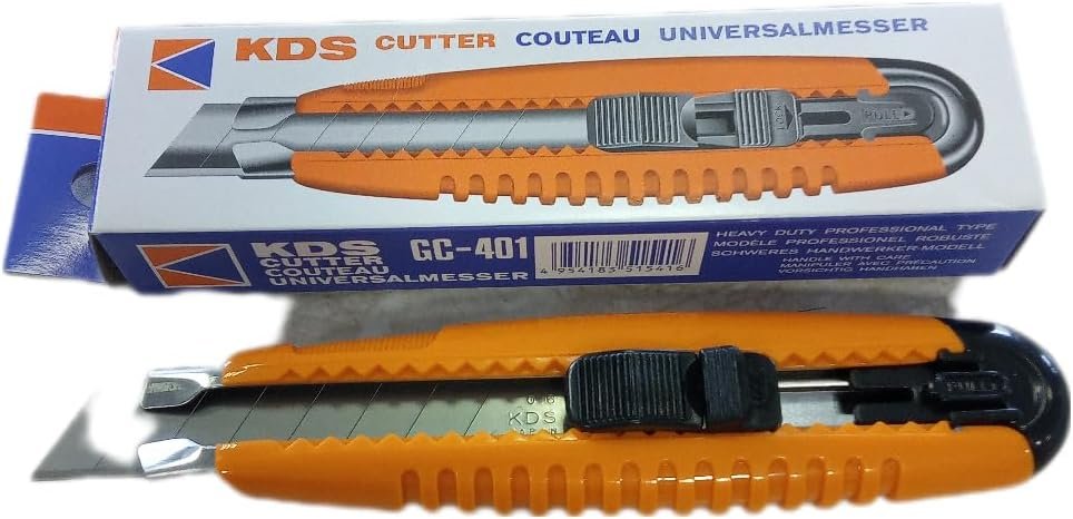 KDS GC-401 Heavy-Duty 18mm Snap-Off Cutter Knife Pack of 2 – 0.6mm Blade, Extra-Grip Handle - Image 3