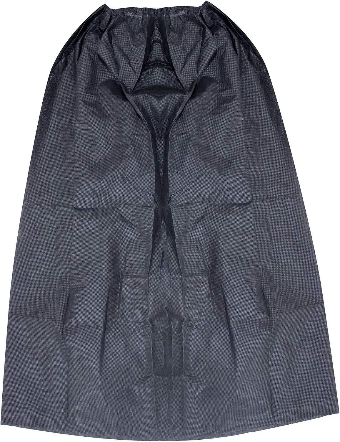 Disposable Black Salon Gown for Facial, Waxing, Spa & Massage, Non-Woven Unisex Gown, Pack of 10 Pieces (1 Pack) - Image 9