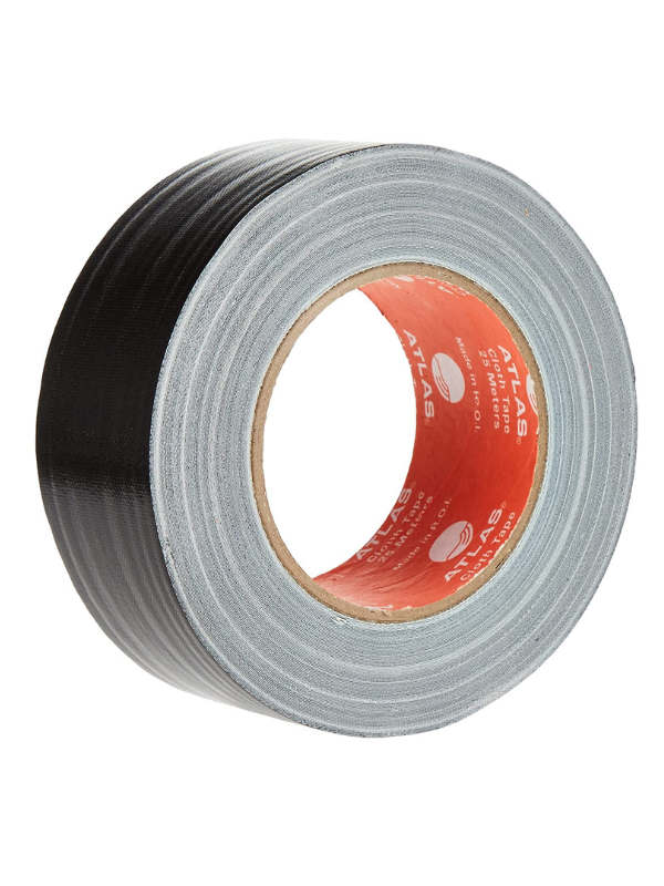 ATLAS Cloth Tape / Duct Tape, Black, 50mm x 25m – Strong, Durable & Reinforced Adhesive Tape - Image 5