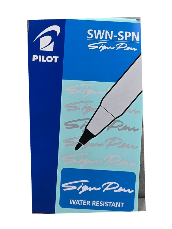 PILOT SWN-SPN Sign Pen, Fine Tip, Waterproof Black Ink – Pack of 12 (1 Dozen) - Image 3