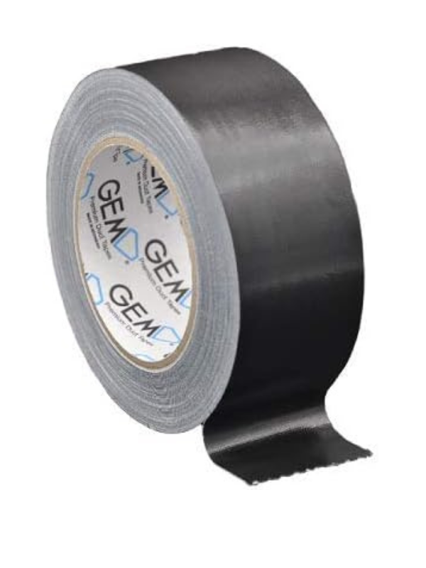 GEM Premium Cloth Duct Tape, Black, 75mm x 25m – Strong, Durable & Reinforced Adhesive Tape - Image 3