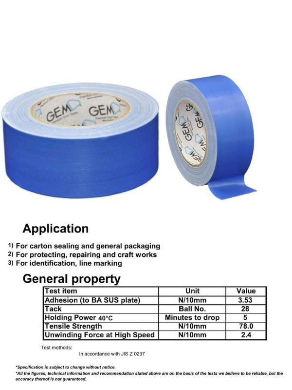 GEM Premium Cloth Duct Tape, Navy Blue, 50mm x 25m – Strong, Durable & Reinforced Adhesive Tape - Image 4