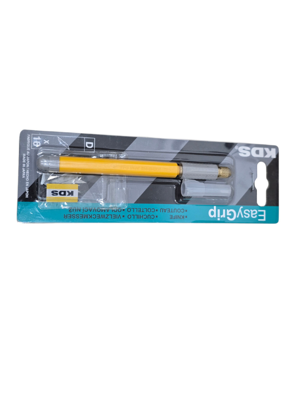 KDS D-12YE Easy Grip Cutter 10.5mm – Yellow Handle, Made in Japan - Image 2