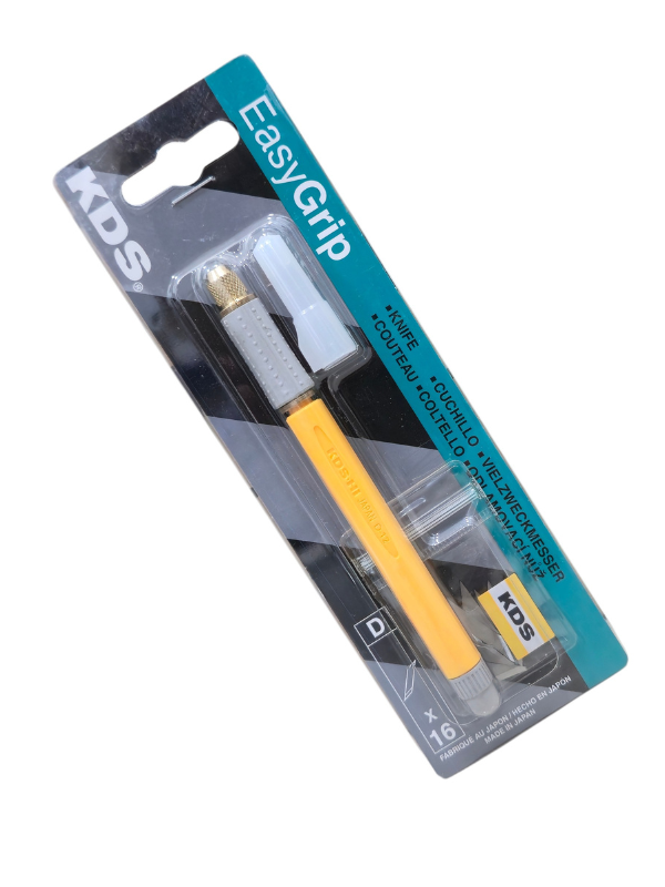 KDS D-12YE Easy Grip Cutter 10.5mm – Yellow Handle, Made in Japan - Image 3