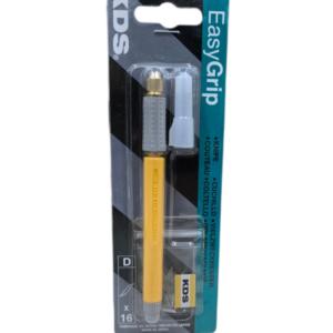 KDS D-12YE Easy Grip Cutter 10.5mm – Yellow Handle, Made in Japan