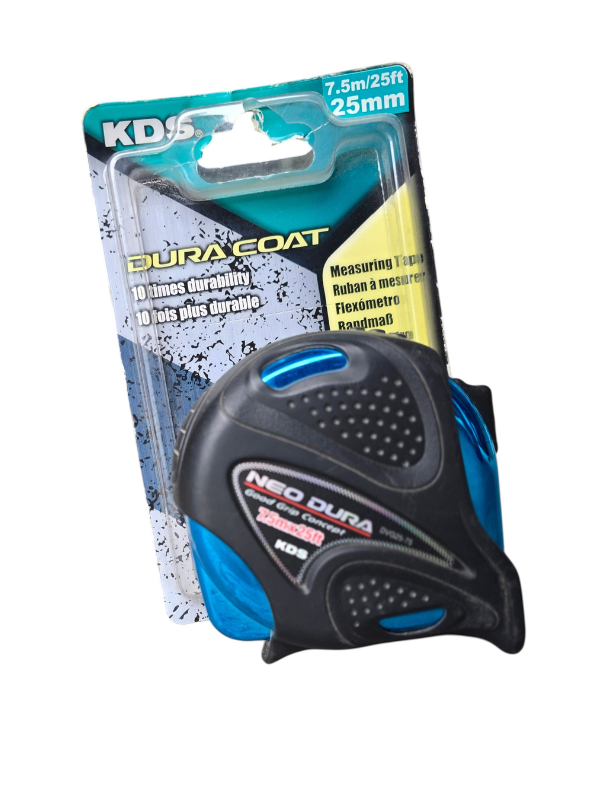 KDS DVG25-75MEB Measuring Tape 7.5m / 25ft with Double-Sided Scale, Double-Lock System & Rubber Grip - Image 5
