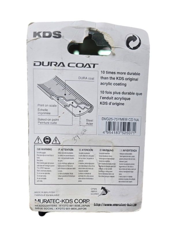 KDS DVG25-75MEB Measuring Tape 7.5m / 25ft with Double-Sided Scale, Double-Lock System & Rubber Grip - Image 7