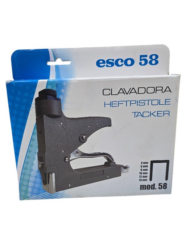 Rapid ESCO 58 Manual Staple Gun for Upholstery, Furniture & DIY Projects, 4–14mm, Black/Grey Metal - Image 2