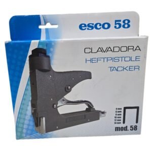 Rapid ESCO 58 Manual Staple Gun for Upholstery, Furniture & DIY Projects, 4–14mm, Black/Grey Metal