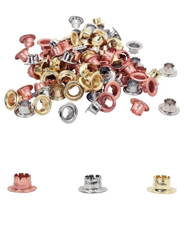 Rapid 4 mm Aluminium Eyelets for Textiles, Leather, Shoes and Canvas, 100 Pieces, Rust-Resistant, Silver, Blue and Green - Image 7