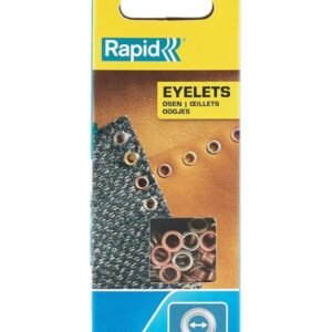 Rapid 4 mm Aluminium Eyelets for Textiles, Leather, Shoes and Canvas, 100 Pieces, Rust-Resistant, Silver, Blue and Green