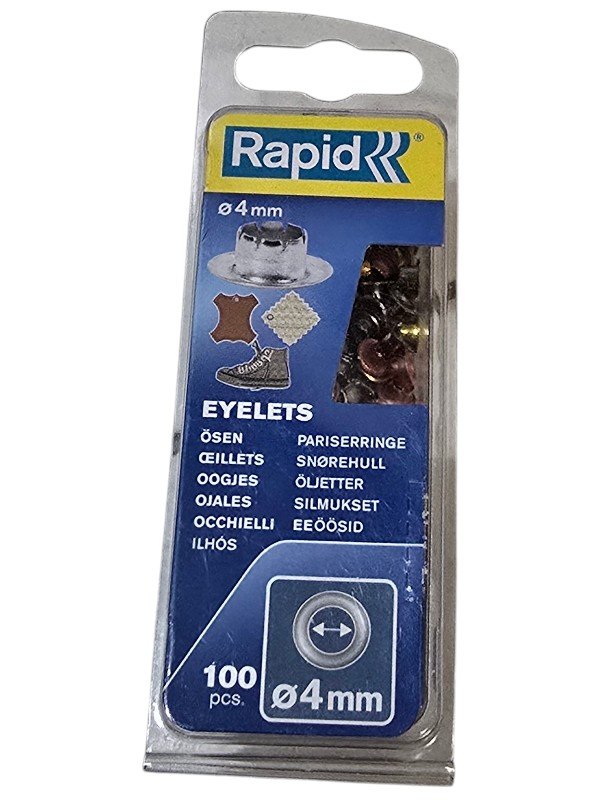 Rapid 4 mm Aluminium Eyelets for Textiles, Leather, Shoes and Canvas, 100 Pieces, Rust-Resistant, Silver, Blue and Green - Image 11