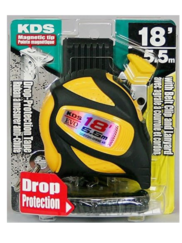 KDS GGEVO25-10ME Evolution Measuring Tape 10m / 33ft – 25mm Nylon Coated Double Scale - Image 3