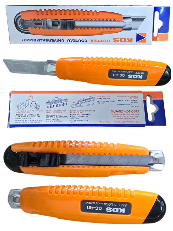KDS GC-401 Heavy-Duty 18mm Snap-Off Cutter Knife Pack of 2 – 0.6mm Blade, Extra-Grip Handle - Image 7
