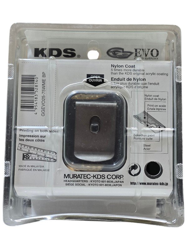 KDS GG Evolution Measuring Tape 7.5m / 25ft – Nylon-Coated Blade, GoodGrip Design (GGEVO25-75ME) - Image 5