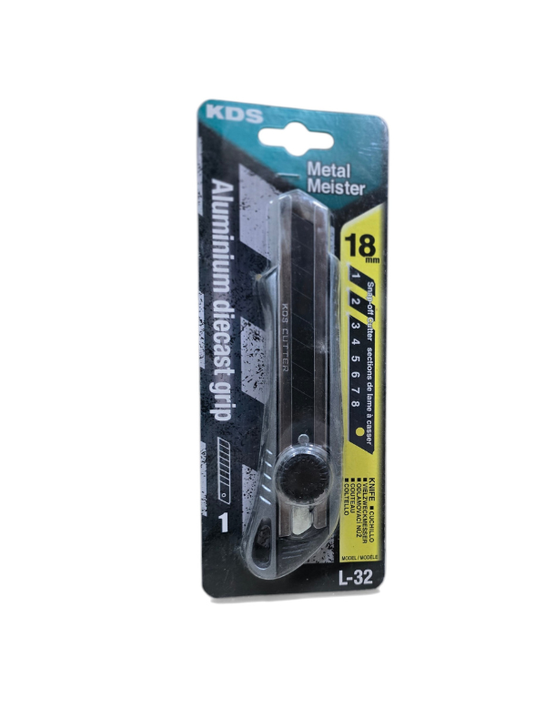 KDS L-32 Metal Meister 18mm Metal Cutter Knife with Twist-Lock System – Made in Japan - Image 3