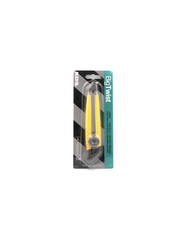 KDS L-15YE Screw Lock Cutter with 2 Spare Blades – Yellow Handle