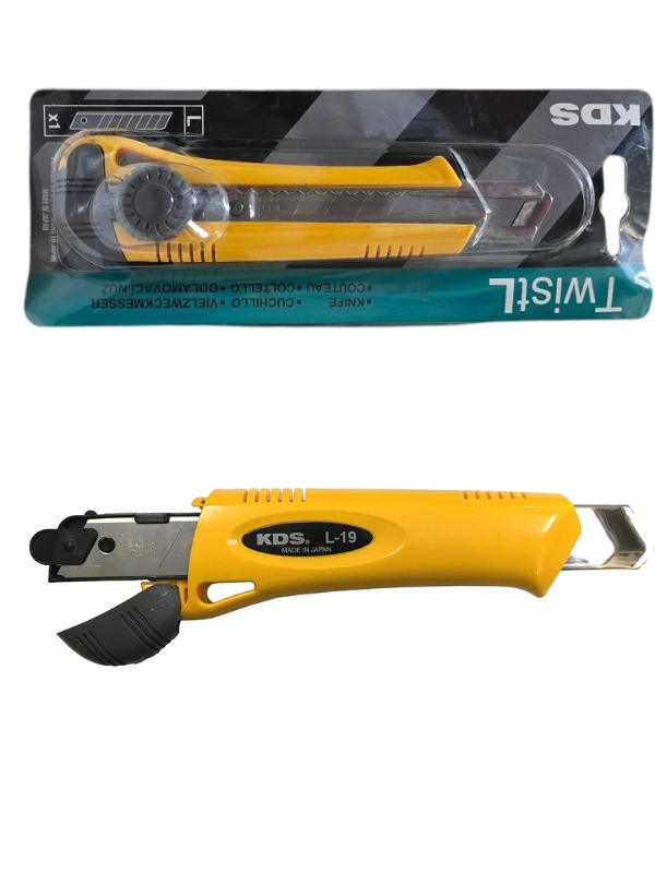 KDS L-19YE Twist-Lock Utility Knife 18mm with ABS Handle – Made in Japan - Image 5
