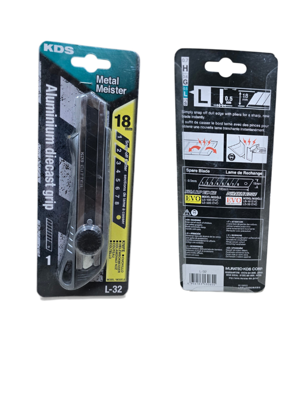 KDS L-32 Metal Meister 18mm Metal Cutter Knife with Twist-Lock System – Made in Japan - Image 5