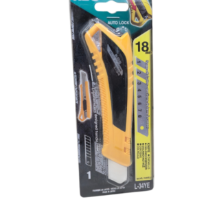 KDS L-34YE 18mm Auto Lock Cutter – Heavy Duty with Rubber Grip