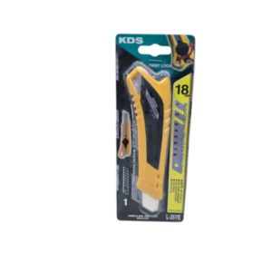 KDS L-35YE 18mm Twist Lock Heavy-Duty Cutter – Yellow Rubber Grip