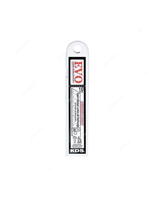 KDS LB-10 EVO 18mm Heavy-Duty Snap-Off Cutter Blades – High Carbon Steel, Pack of 10