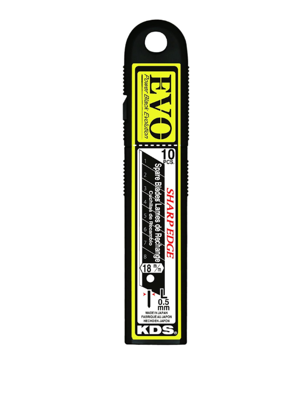 KDS Japan LB-10B EVO Power Black Snap-Off Blades 18mm – Pack of 10 - Image 4