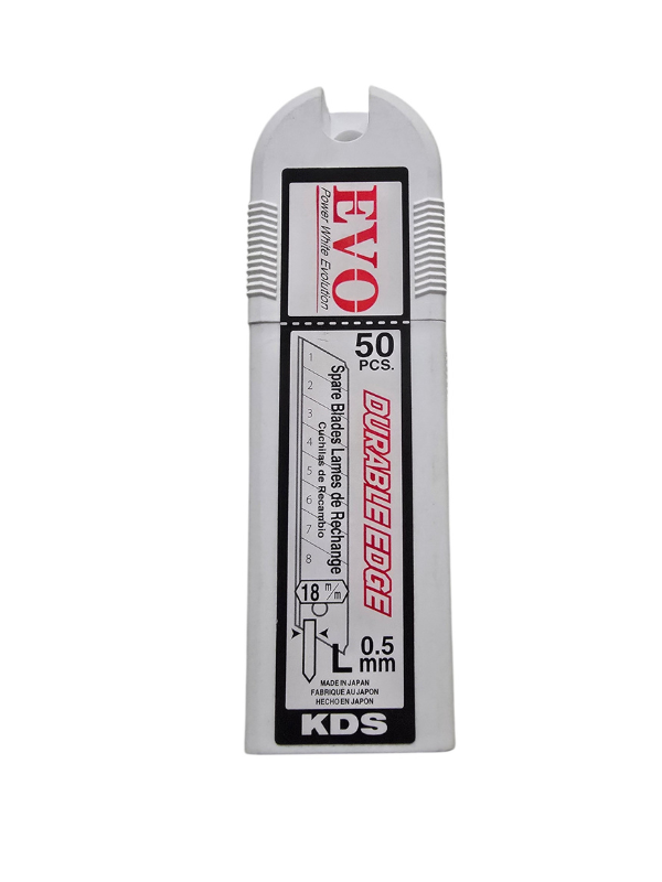KDS LB-50 EVO Heavy Duty Spare Blades – 50 Pcs, 100mm × 18mm, Made in Japan