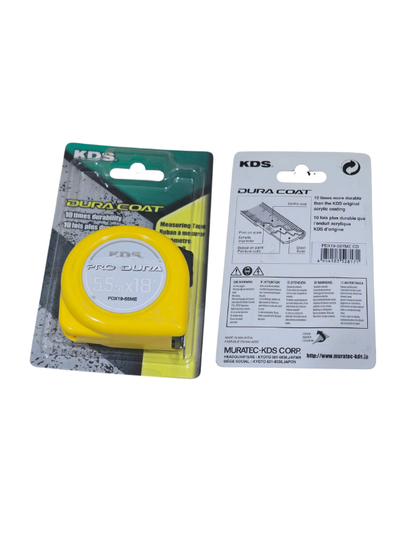 Muratec KDS Pro Dura Measuring Tape 5.5m with Stainless Steel Blade – PDX19-55ME - Image 3