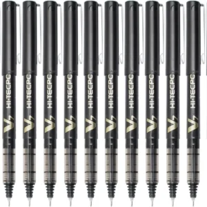 PILOT BX-V7-B Hi-Tecpoint Rollerball Pen, 0.7mm Tip, Black Ink – Box of 12