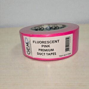 702F-50-F'Pink GEM Premium Fluorescent Pink Duct / Cloth Tape, 50mm x 25m – Strong, Durable & Reinforced Adhesive Tape