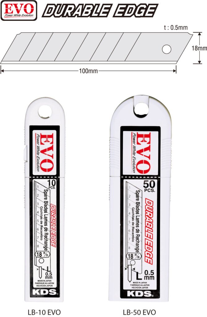 KDS LB-50 EVO Heavy Duty Spare Blades – 50 Pcs, 100mm × 18mm, Made in Japan - Image 6