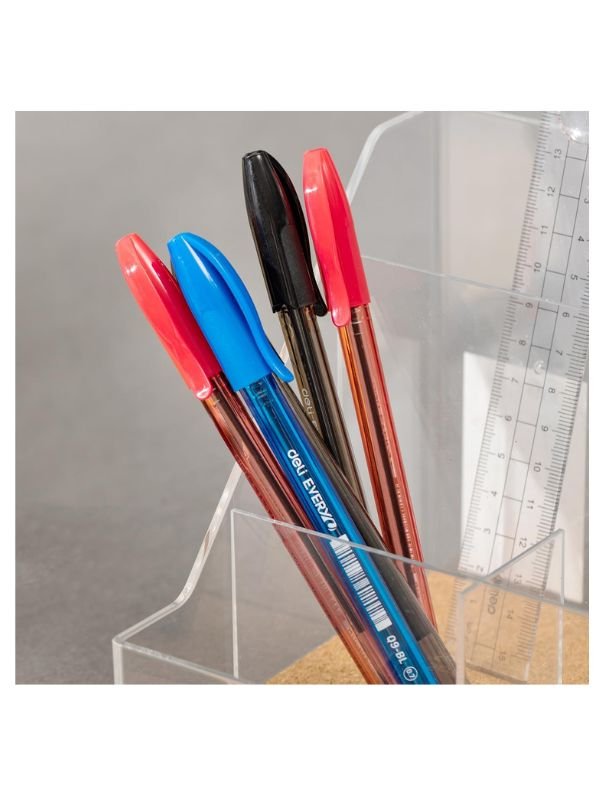 Deli Q9 Ballpoint Pens, 0.7mm Mini Tip, Blue Ink, Smooth Writing, Pack of 50 - Image 5