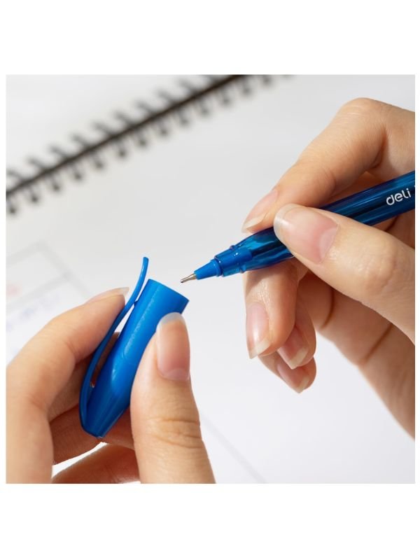 Deli Q9 Ballpoint Pens, 0.7mm Mini Tip, Blue Ink, Smooth Writing, Pack of 50 - Image 7