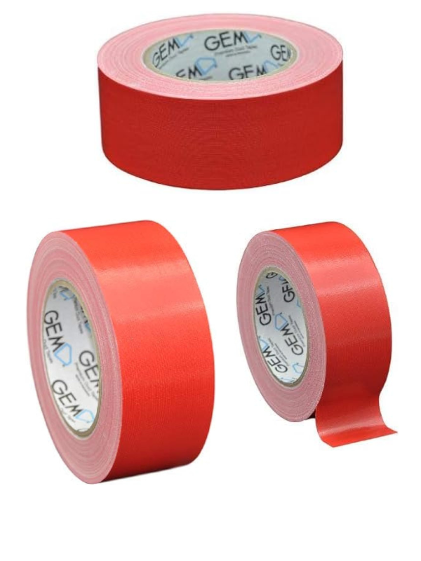 GEM Premium Cloth Duct Tape, Red, 50mm x 25m – Strong, Durable & Reinforced Adhesive Tape - Image 2