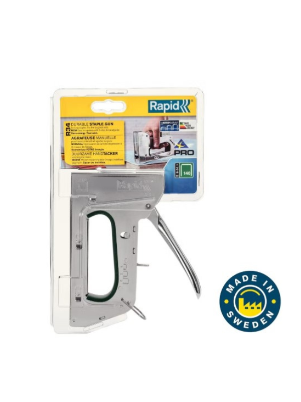 Rapid R34 Heavy-Duty Adjustable Steel Staple Gun