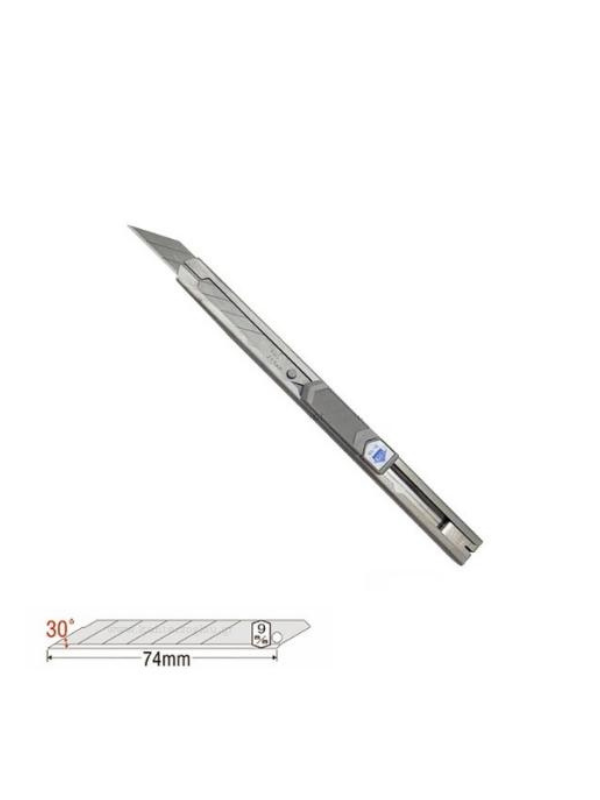 KDS S-18 Slim-Trim 9mm Snap-Off Cutter – 30° Sharp Blade, Stainless Steel Body - Image 2