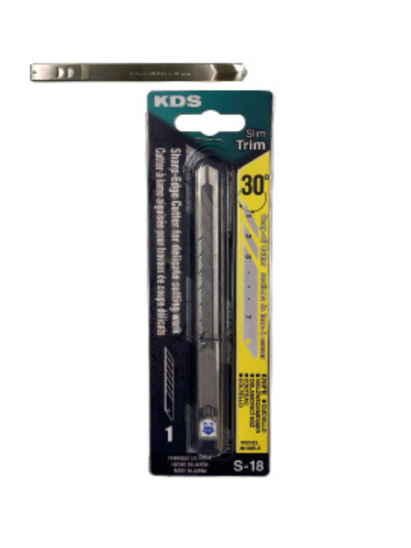KDS S-18 Slim-Trim 9mm Snap-Off Cutter – 30° Sharp Blade, Stainless Steel Body - Image 4