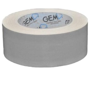GEM Premium Cloth Duct Tape, Silver, 75mm x 25m – Strong, Durable & Reinforced Adhesive Tape