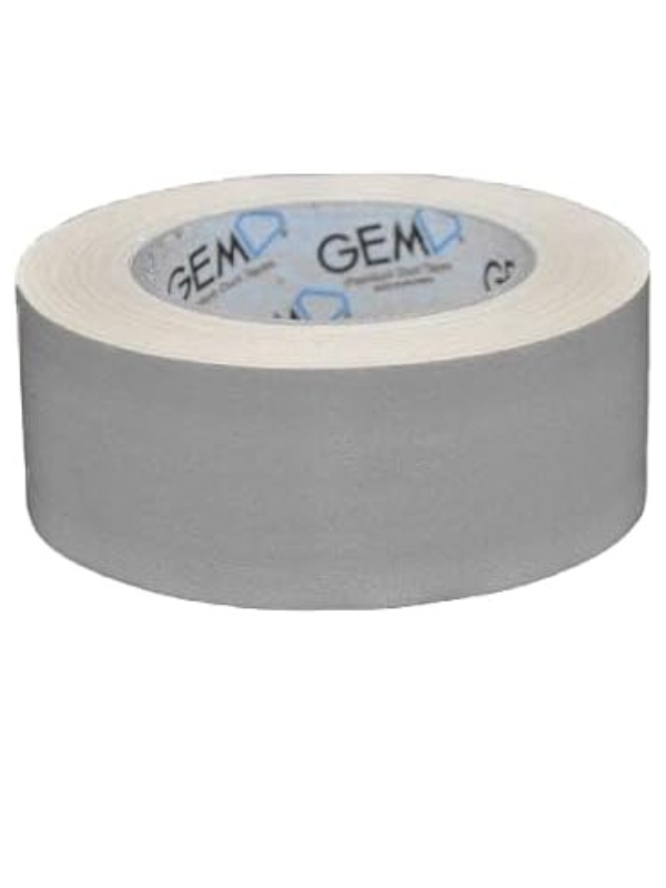 GEM Premium Cloth Duct Tape, Silver, 75mm x 25m – Strong, Durable & Reinforced Adhesive Tape