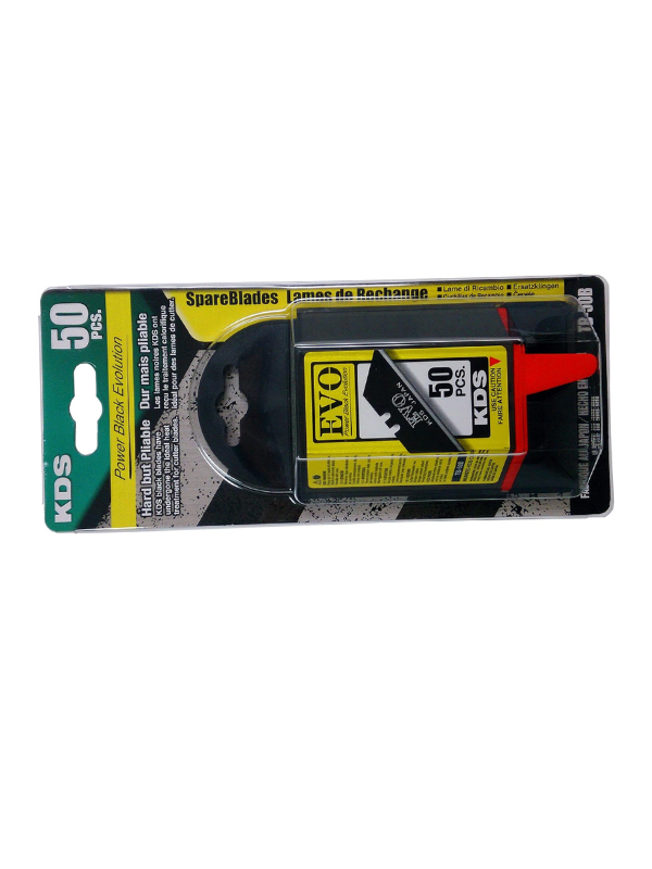 KDS TB-50B Black Trapezoidal Spare Blades with Dispenser – 50 Pcs - Image 2