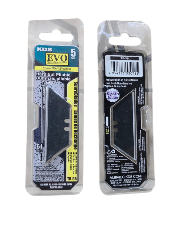 KDS TB-5B Power Black Trapezoidal Spare Blades – 5 Pcs - Image 2