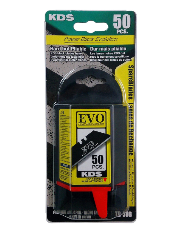 KDS TB-50B Black Trapezoidal Spare Blades with Dispenser – 50 Pcs - Image 4