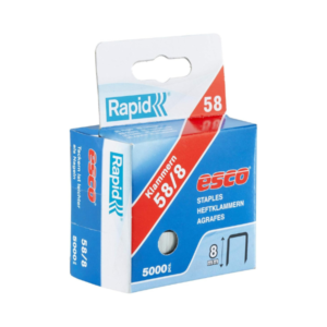 Rapid ESCO 58/8 mm Fine Wire Staples, 5000 Pieces