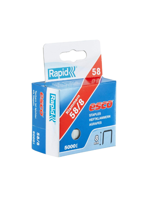 Rapid ESCO 58/8 mm Fine Wire Staples, 5000 Pieces - Image 2