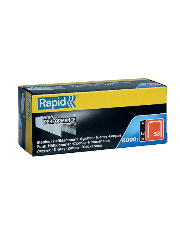 Rapid No.53 Staples 12 mm (53/12), Galvanised Steel, 5000 Pieces - Image 2