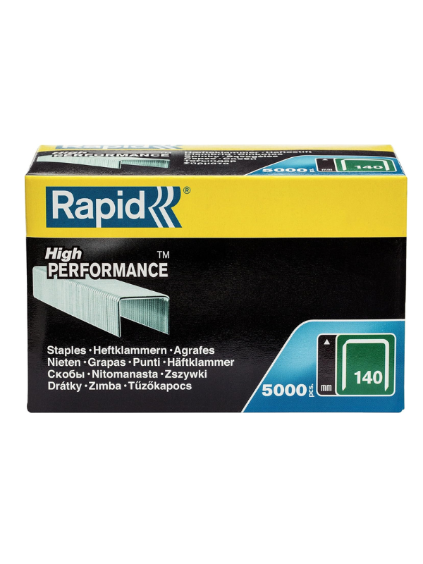 Rapid No.140 Flatwire Staples 14 mm, 5000 Pieces, Silver - Image 3