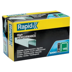Rapid No.140 Flatwire Staples 14 mm, 5000 Pieces, Silver